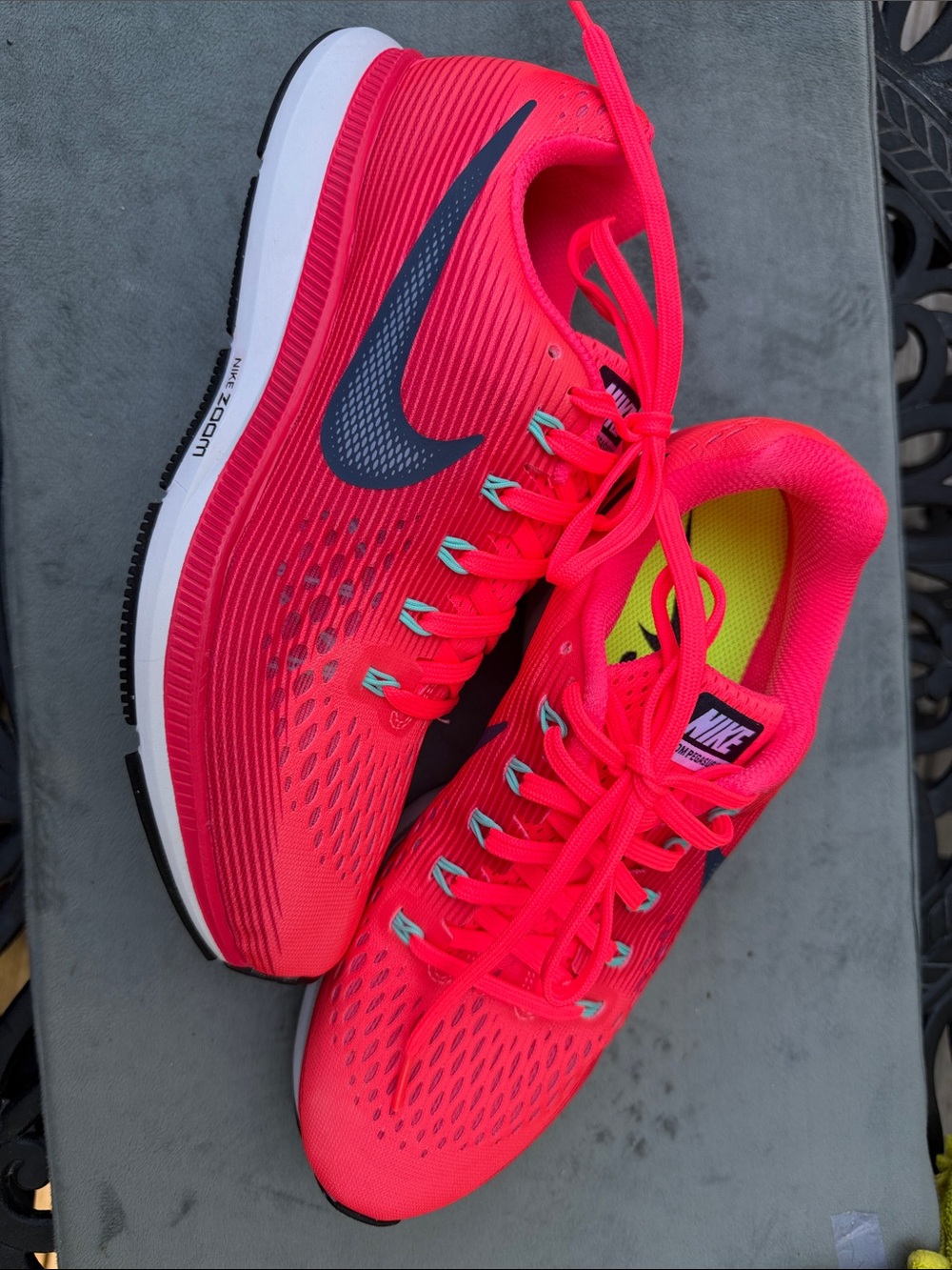 Nike Women's Hot Pink and Black Zoom Running Shoes